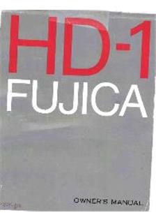 Fujifilm HD 1 manual. Camera Instructions.